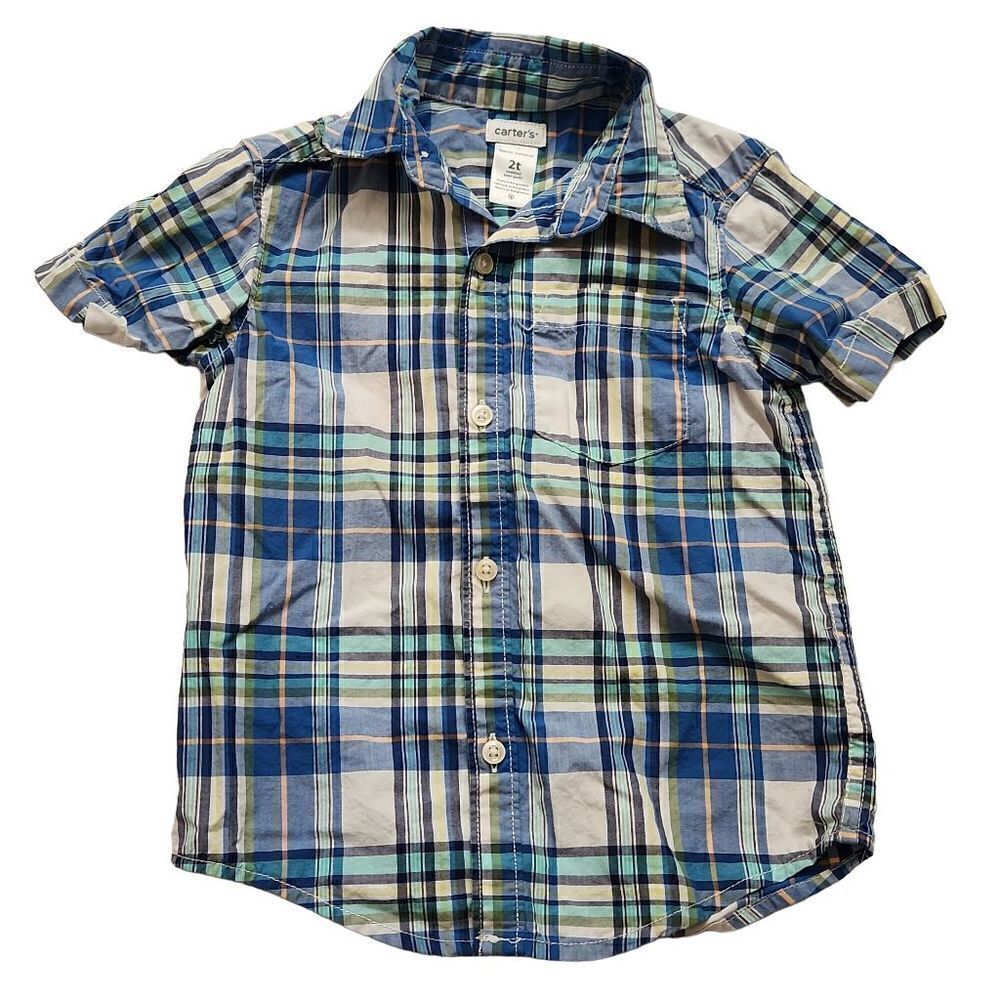CARTERS Boys Short Sleeve Button Down Shirt
